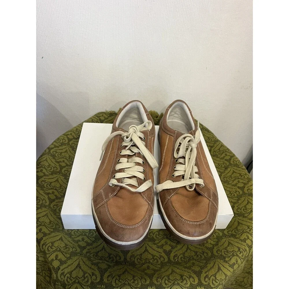 Cole Haan Men's Brown Leather Cushioned Comfort Sneakers Size 10